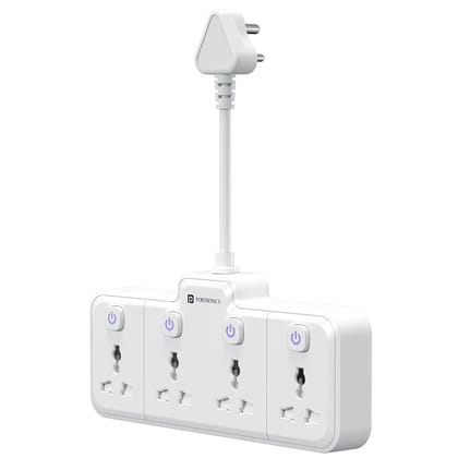 Portronics Power Plate Pro Extension Board with Surge Protection - White