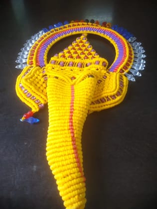 Handmade Macrame Lord Ganesh Wall Hanging