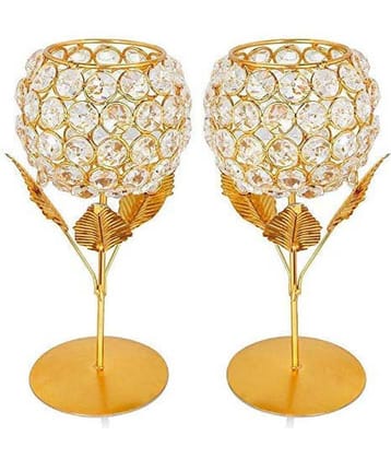 Arsalan Crystal Party Decor Gold - Pack of 2