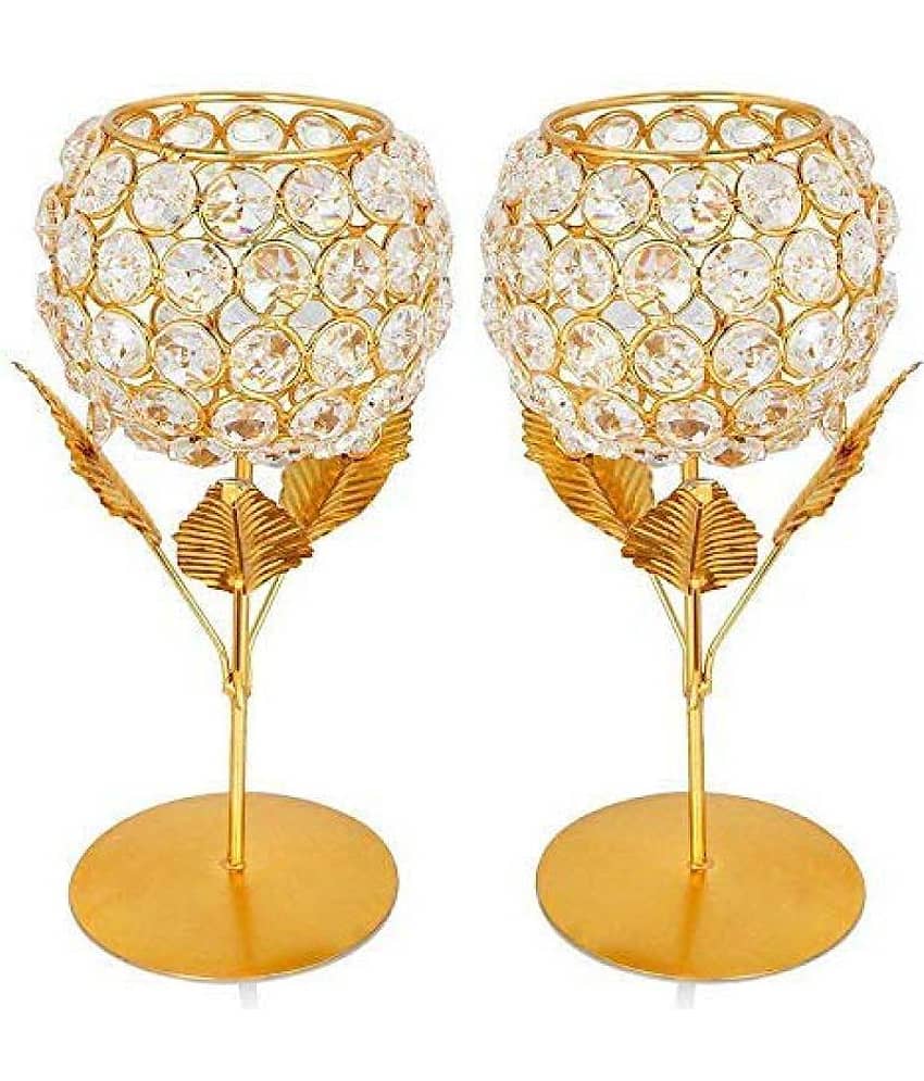 Arsalan Crystal Party Decor Gold - Pack of 2