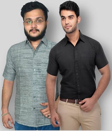 DESHBANDHU DBK - Multicolor Cotton Regular Fit Men's Formal Shirt (Pack of 2)