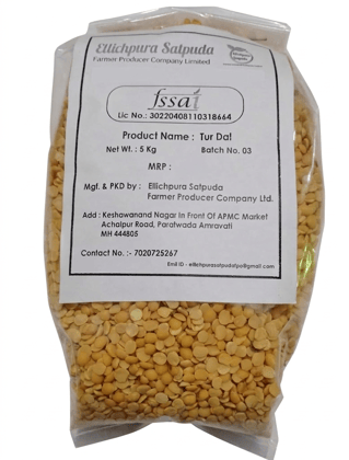 Ellichpura Satpuda FPO Tur Dal 5 kg Premium Quality Split Pigeon Pea