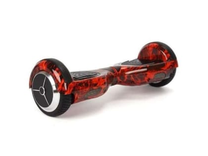 Pulse Board P6+ UL 2272 Certified Hoverboard Self Balancing Electric Scooter 6.5 Inch for Adult and Kids with LED Light and App (Red Fire)
