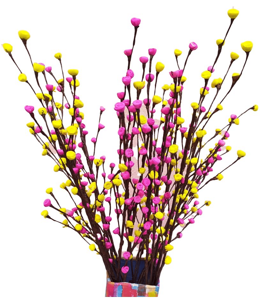 Fab n Style Rose Multicolour Artificial Flowers Bunch - Pack of 1