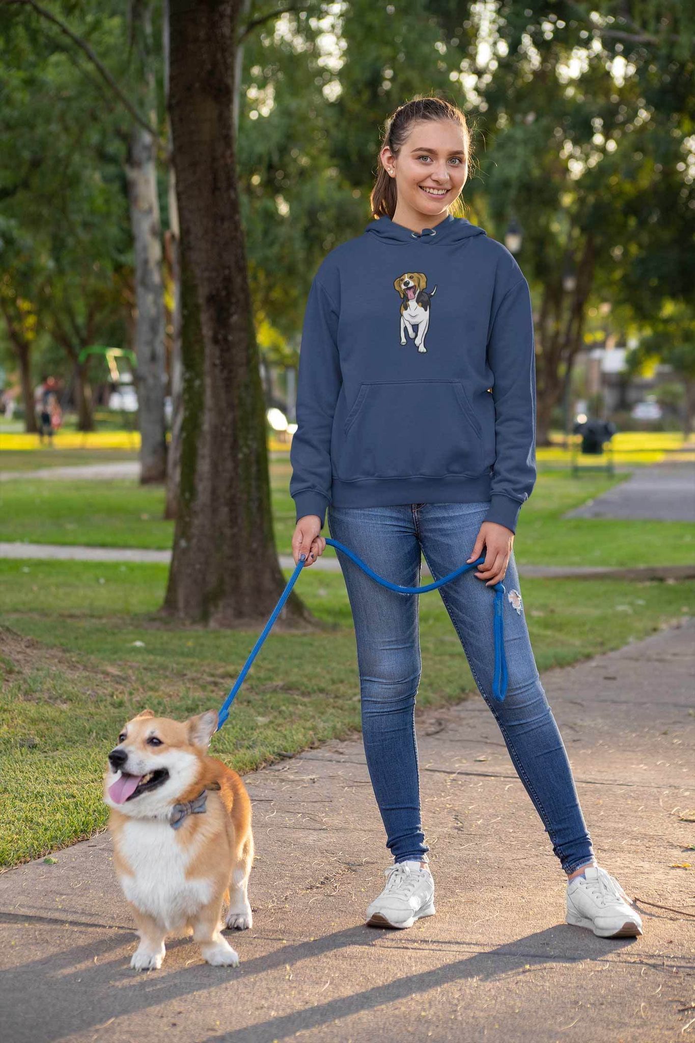 Hoodie (Men) - Fun Loving Beagle (12 Colours)