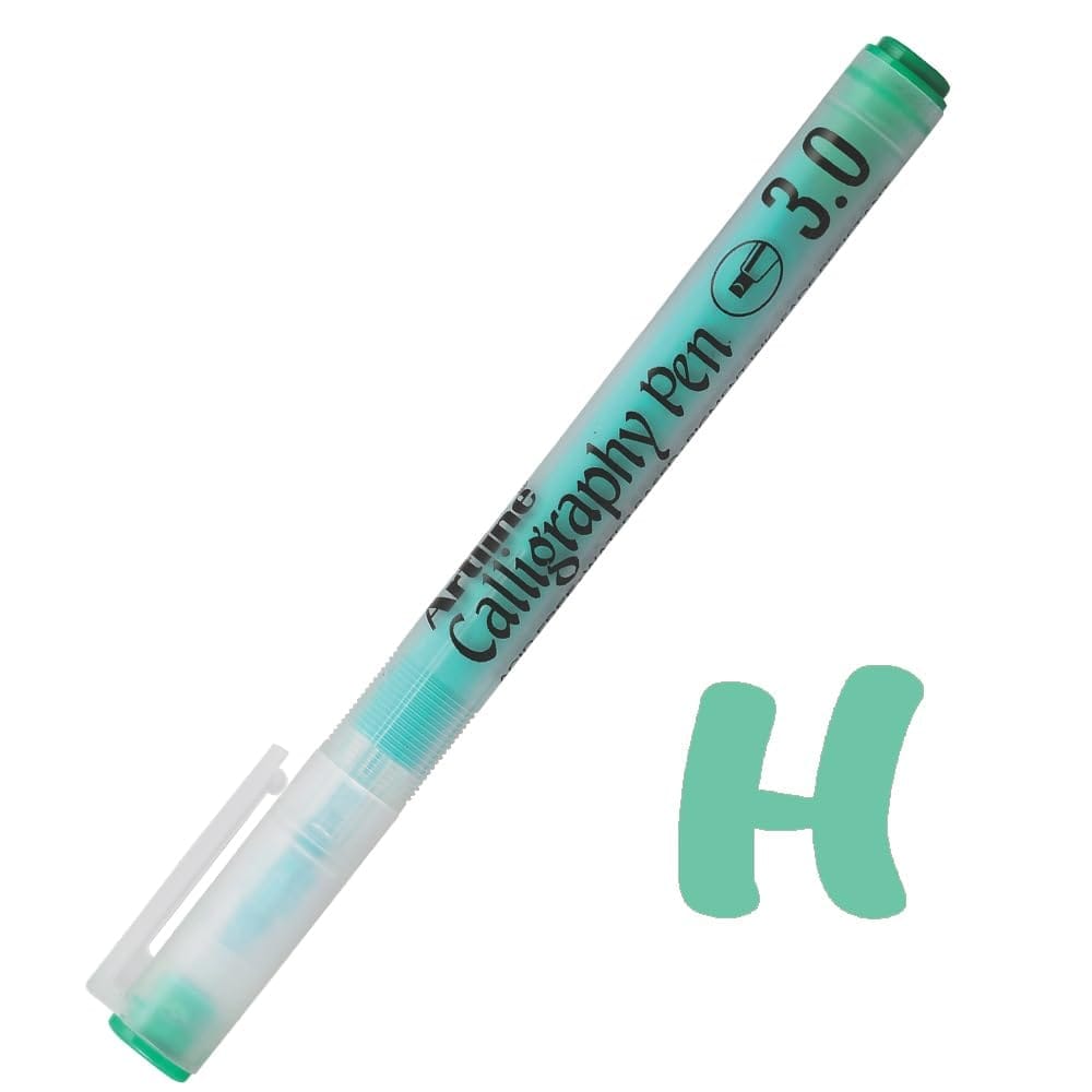 Artline Pastel Calligraphy Pen Pack of 12 (Yellow Green Colours) | For Artists & Calligraphers