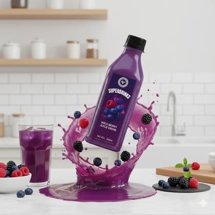 SUPERDRINKS Wild Berry Juice Drink | 200ml Single Serve | Antioxidant Rich | Sweet & Tart Mix Berry Flavour ( Pack of 6 ) SUPERDRINKS Wild Berry Juice Drink | 200ml Single Serve | Antioxidant Rich | Sweet & Tart Mix Berry Flavour ( Pack of 6 )