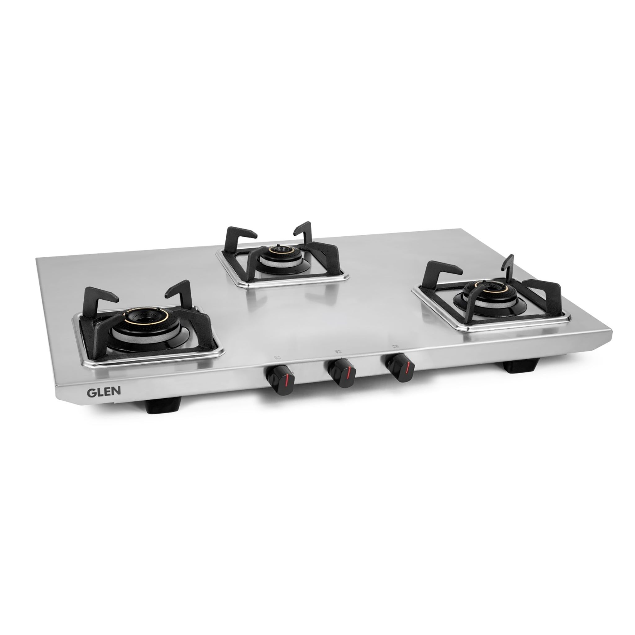 3 Burner Ultra Tuff Stainless Steel Gas Stove with High Efficiency Forged Brass Burners - Manual/Auto Ignition (CT1053UTDTSS)