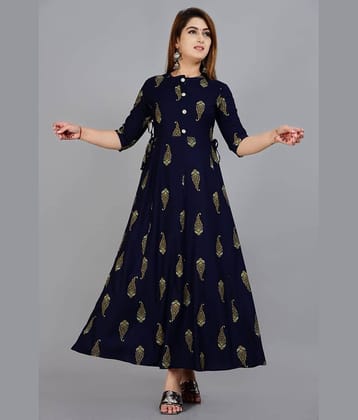 SIPET - Blue Rayon Women's Flared Kurti