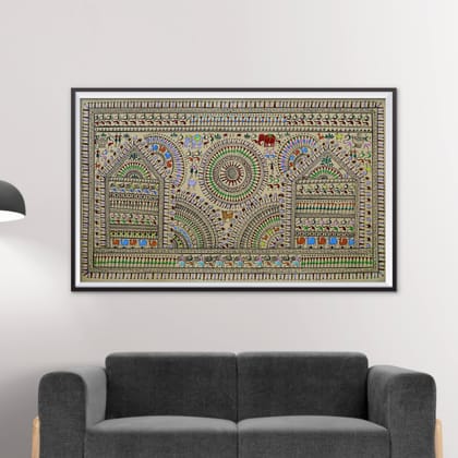 Saura Tribal Artwork with Pattachitra