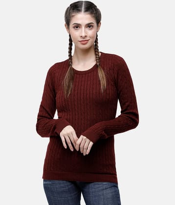 98 Degree North Cotton Maroon Pullovers - Single