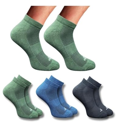 3_Pair Set Unisex Casual Cotton Printed Low Cut Socks (Multicolor)