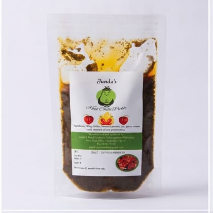 Junda's King Chilli Pickle - 100 gm - One pouch