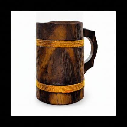 Handcrafted Rustic Wooden Beer Mug