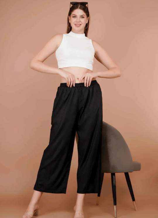 Black Palazzo Pants for Women Stylish and Comfortable