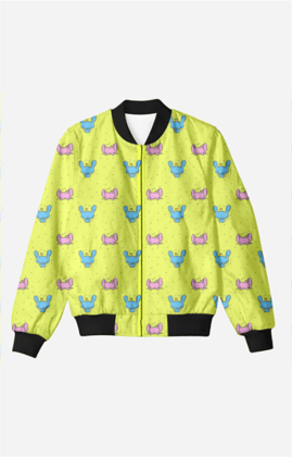Bomber Jacket (Men) - Psychedelic Bunny