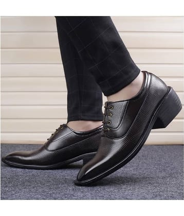 BXXY Derby Artificial Leather Brown Formal Shoes