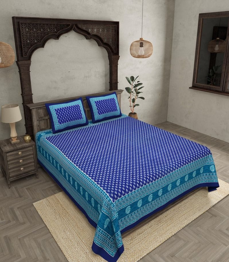 Soft Cotton Floral Double Bedsheet Set