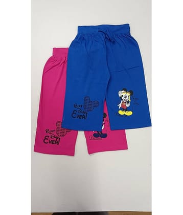 Little Funky Pack of 2 Girls Cotton Capris ( Multicolor )