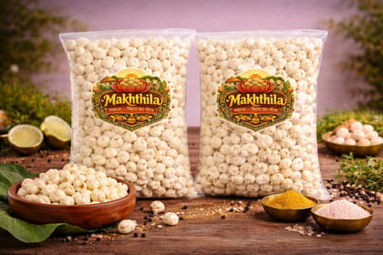 MAKHTHILA - Premium Jumbo Phool Makhana Fox Nuts | Roasted Lotus Seeds | Healthy Superfood