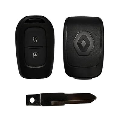 Renault Duster, Kwid, Terreno, Triber, Kiger | Car Accessories | Durable Black Key Shell for Protection and Style, Pack of 1