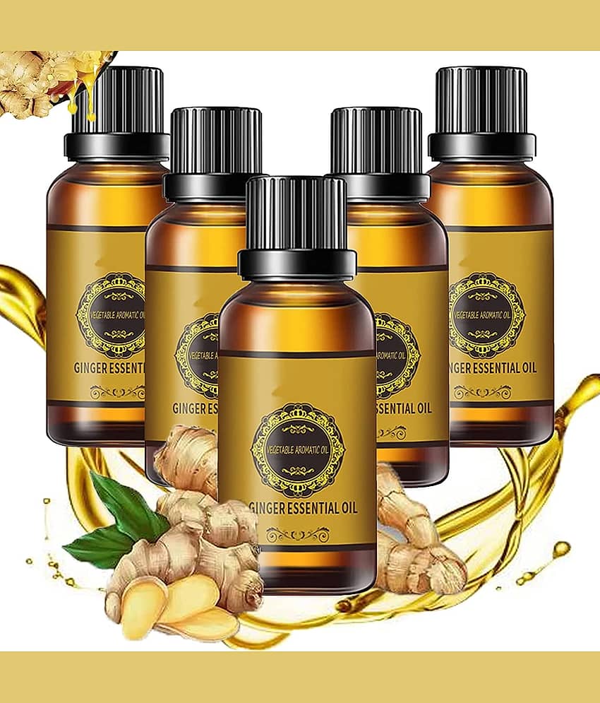 Oilanic Fat Loss Oil Ginger Weight Loss Oil Shaping & Firming Oil 30 mL Pack of 5