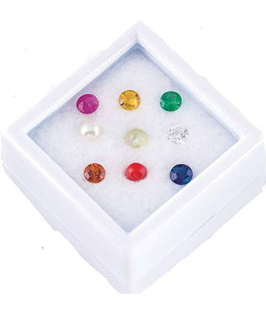 PAYSTORE NAVRATNA Set of Gems for 9 Planets/Navgrah Stone 4mm Box for Navgrah Grah Shanti, Energised gemstone