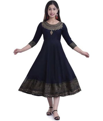 SIPET - Blue Rayon Women's Flared Kurti