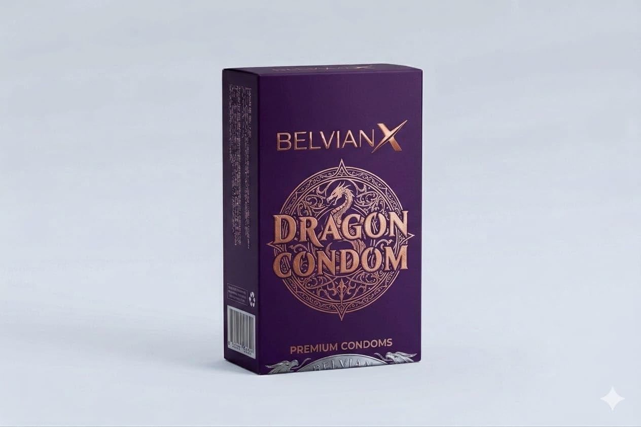 BelvianX Premium Size Dragon 6 Inch Condom For Men | Dragon condom 6 inch big size 1