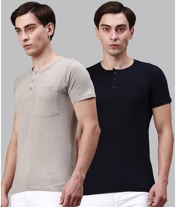 Lux Cozi - Multicolor Cotton Regular Fit Men's T-Shirt ( Pack of 2 )