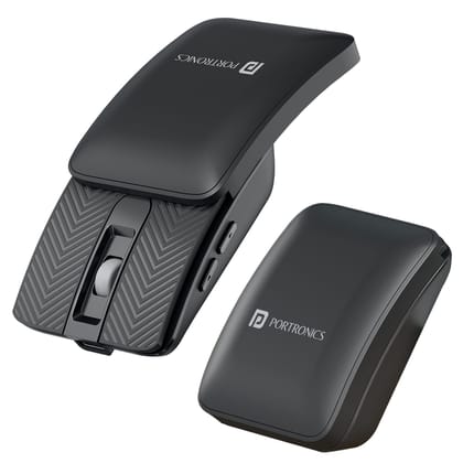 Portronics Toad Fold, a versatile computer accessory and gaming mouse - Black Portronics Toad Fold, a versatile computer accessory and gaming mouse - Black