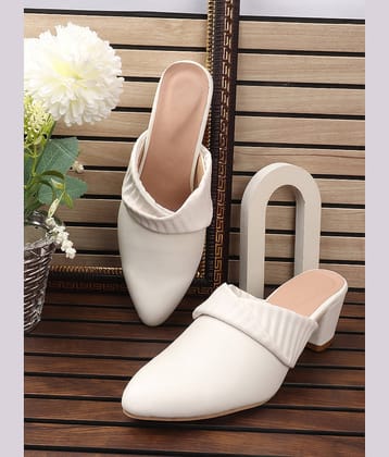 Carrito White Women's Mules Heels