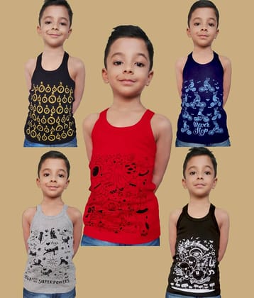 Hap Kings Pack of 5 Boys Cotton ( Multi Color )