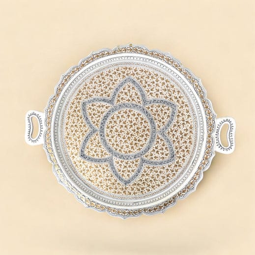 Kashmiri Papier Mache Round Tray