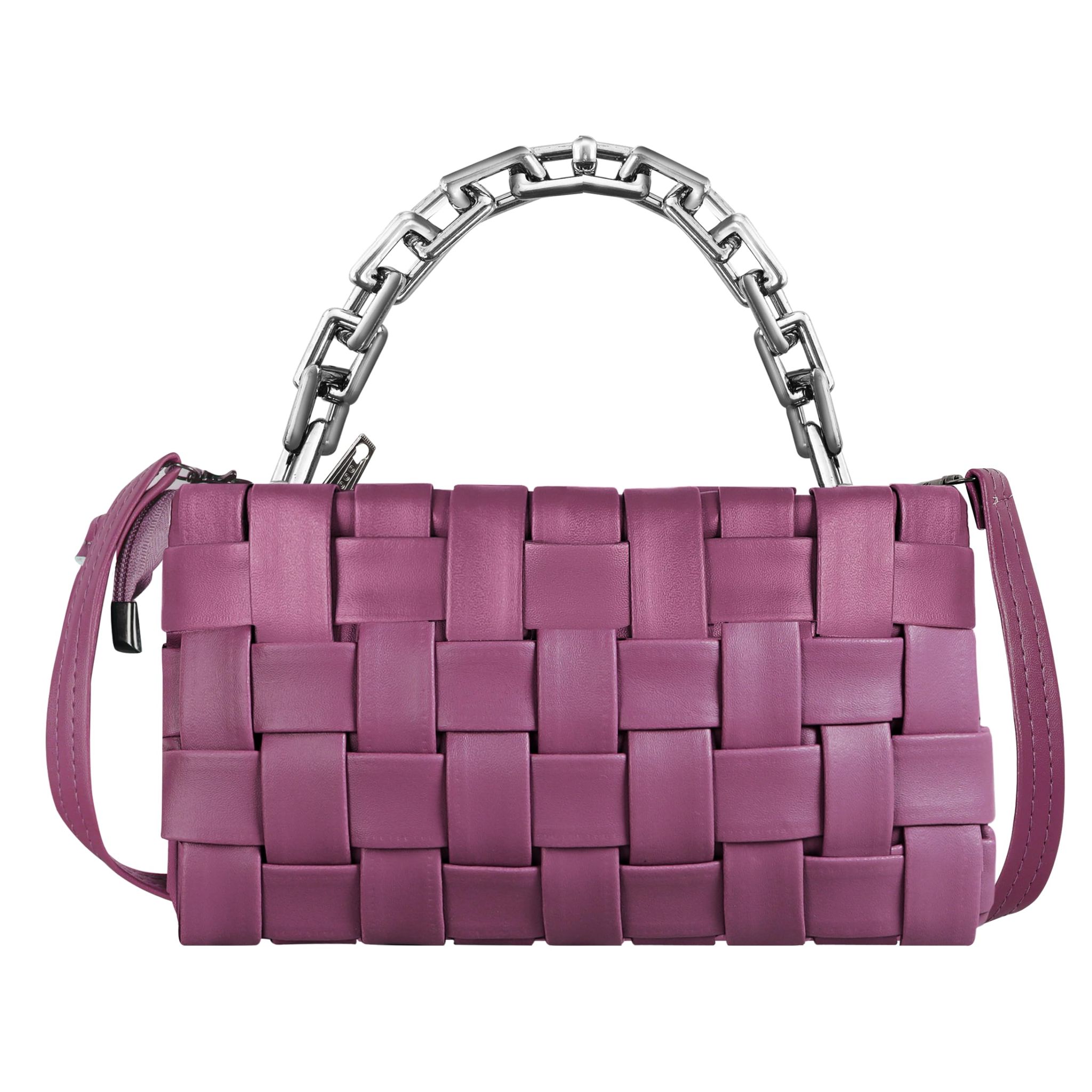 Purple Designer Faux Leather Handbag For Women And Girls HB32
