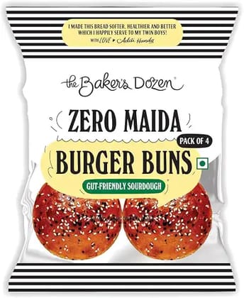 The Baker's Dozen Burger Buns- Pack of 4, 200G