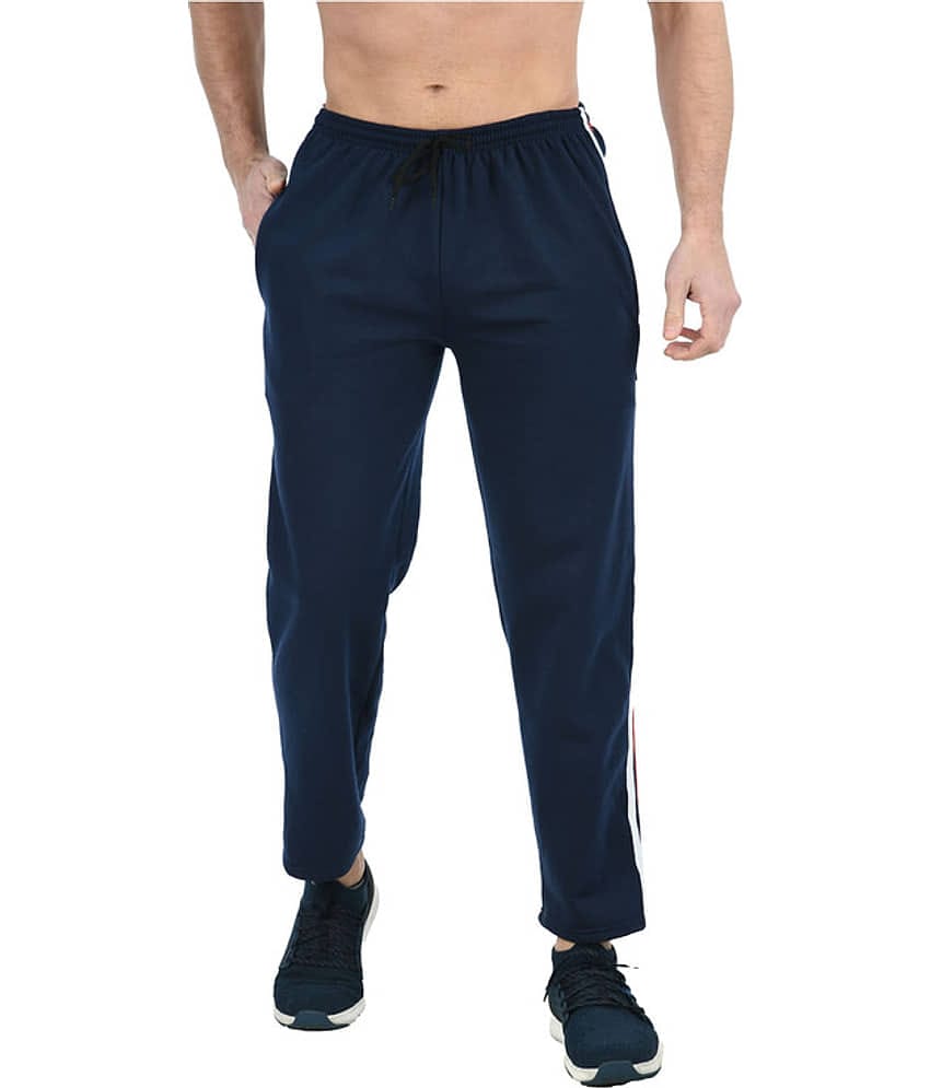 IndiWeaves Navy Blue Fleece Men's Trackpants ( Pack of 1 )
