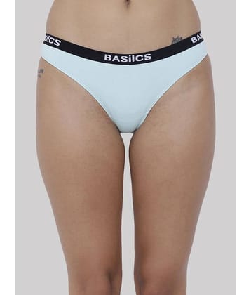 BASIICS By La Intimo Cotton Lycra Solid Women's No Panty Line ( Light Blue ) BCPBR08