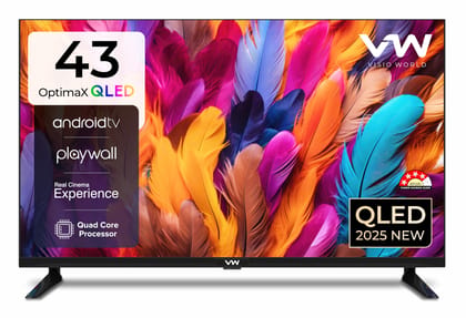 VW 109 cm (43 inches) OptimaX Series Full HD Smart QLED Android TV VW43AQ1 VW 109 cm (43 inches) OptimaX Series Full HD Smart QLED Android TV VW43AQ1 - Black / 43 inches VW 109 cm (43 inches) OptimaX Series Full HD Smart QLED Android TV VW43AQ1 VW 109 cm (43 inches) OptimaX Series Full HD Smart QLED Android TV VW43AQ1 - Black / 43 inches