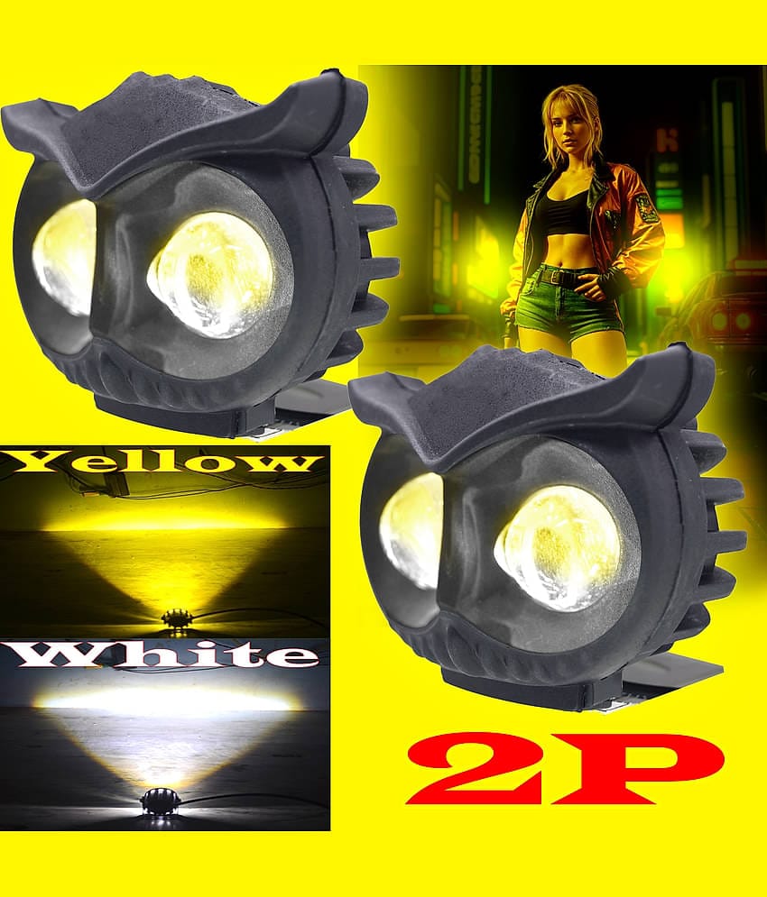 JMALL Front Left & Right Fog Light For All Car and Bike Models ( Set of 2 )