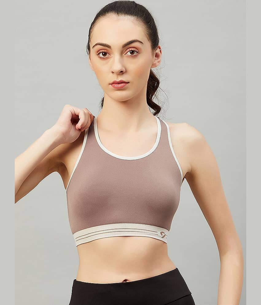 C9 Airwear - Brown Nylon Non Padded Women's Sports Bra ( Pack of 1 )