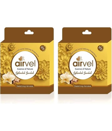Airvel Bathroom Air Freshener Blocks Sandal Fragrance for Home & Office Use 75g ( Pack of 2 )