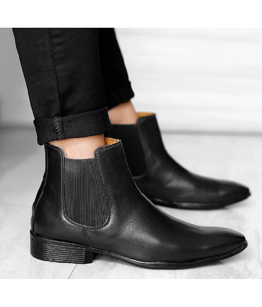 BXXY Black Men's Chelsea Boots