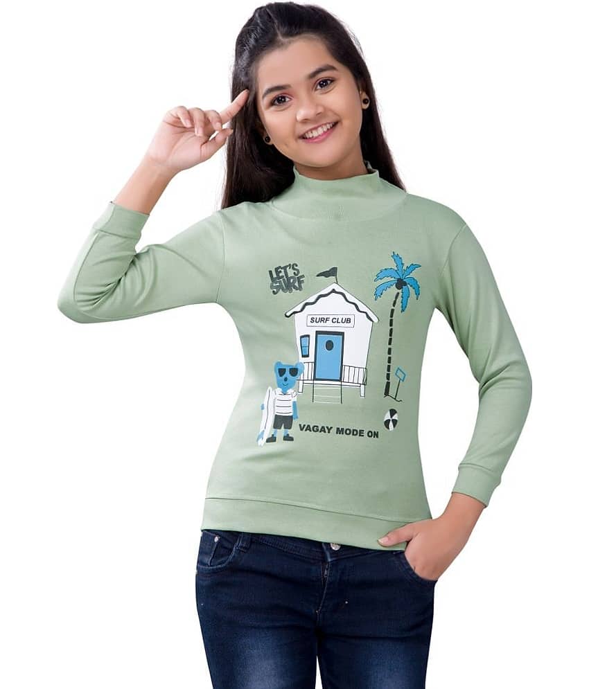 Little Funky Single Girls Cotton Blend Pullover ( Pink )