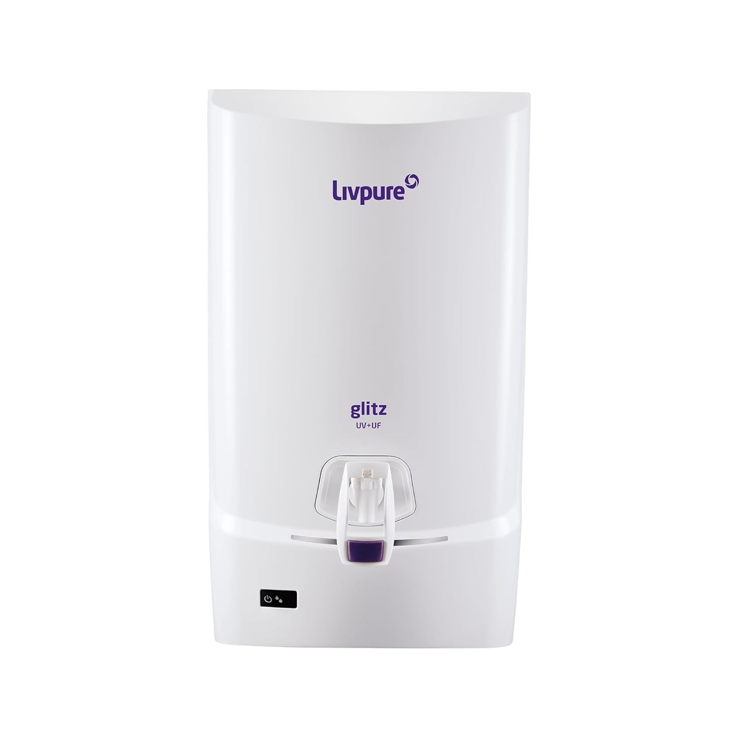 Livpure Glitz Pure UV+UF Water Purifier with 7 L tank capacity - Suitable for Municipal Water, TDS upto 250ppm (Not Suitable for tanker or borewell water) - White
