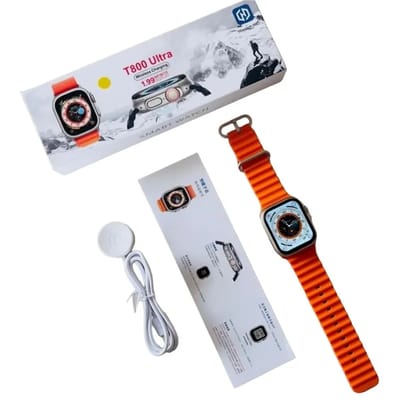 T800 Ultra Smart Watch with Bluetooth Calling, 2.0" HD Touch Display, Multiple Sports Modes, Heart Rate & Sleep Monitor, IP67 Water Resistant Smartwatch for Android & iOS (Random Color) T800 Ultra Smart Watch with Bluetooth Calling, 2.0" HD Touch Display, Multiple Sports Modes, Heart Rate & Sleep Monitor, IP67 Water Resistant Smartwatch for Android & iOS (Random Color)