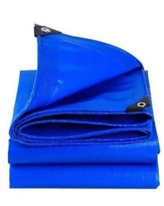 Farmroot Tarpaulin 18FT X 24FT 200 GSM Blue Tarpaulin Tirpal Tadpatri Tharpai Thadika, Extra Strong, Reinforced Eyelets, UV Resistant, 100% Waterproof