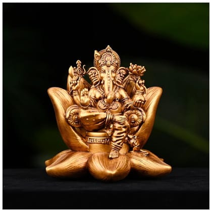 Artarium Padma Lord Ganesha Ji Idol Figurine Decoration & Pooja Gifting Purpose Sculpture Office House Warming Statue Pack of 1 Artarium Padma Lord Ganesha Ji Idol Figurine Decoration & Pooja Gifting Purpose Sculpture Office House Warming Statue Pack of 1