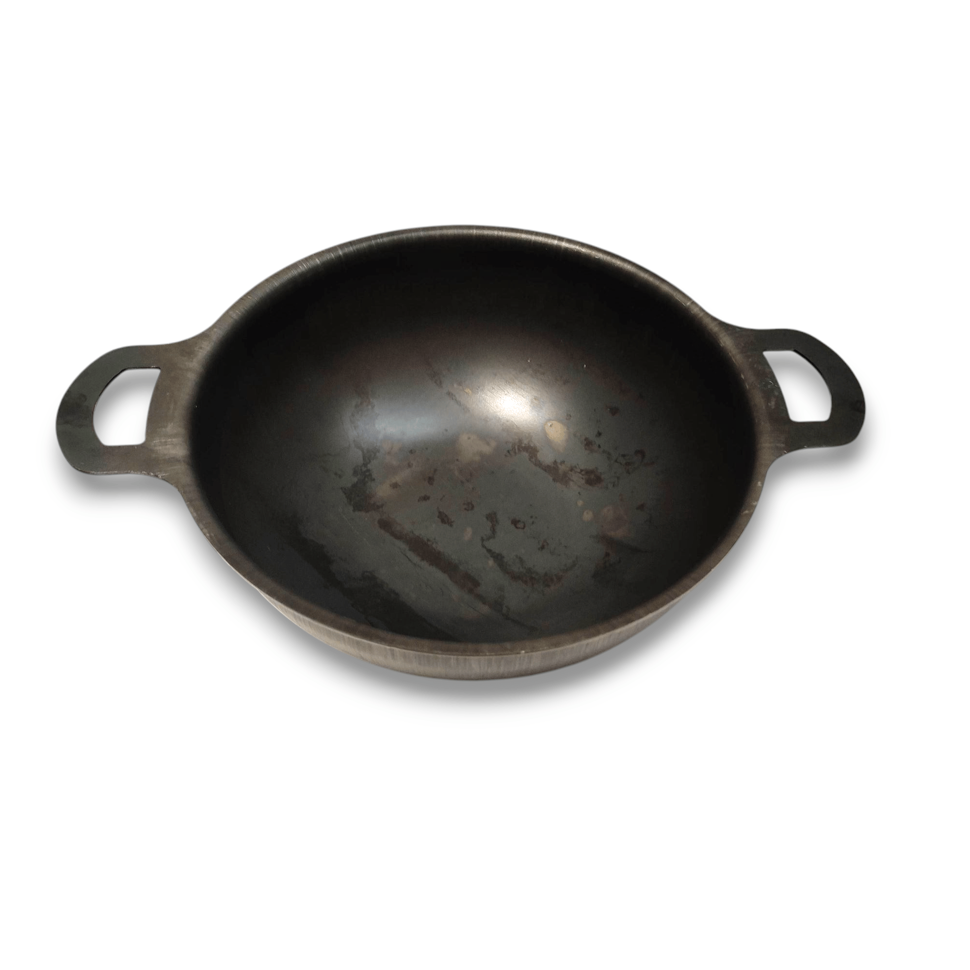NAAYAGI - Pure Iron Kadai for Daily use - Cooking, Frying, Deep Frying, Iron, Black Grey