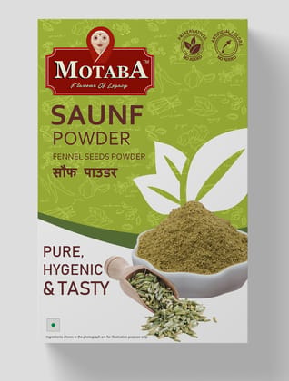 MOTABA Saunf Powder (Fennel), 100 gm - MOTABA Saunf Powder (Fennel), 100 gm